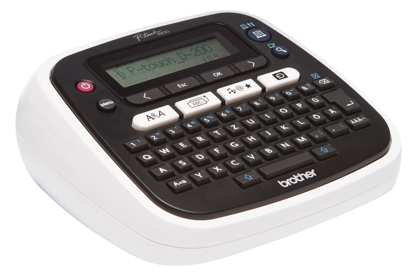 Brother P-Touch PT-D200BW - Beschriftungsgerät - s/w - Thermotransfer - Rolle (1,2 cm), Ansicht 3
