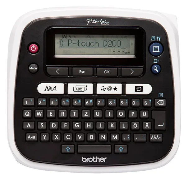 Brother P-Touch PT-D200BW - Beschriftungsgerät - s/w - Thermotransfer - Rolle (1,2 cm), Ansicht 4