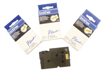 Brother Schwarz, Gelb - Rolle (1,2 cm x 8 m) 1 Kassette(n) laminiertes Band von LumaTech