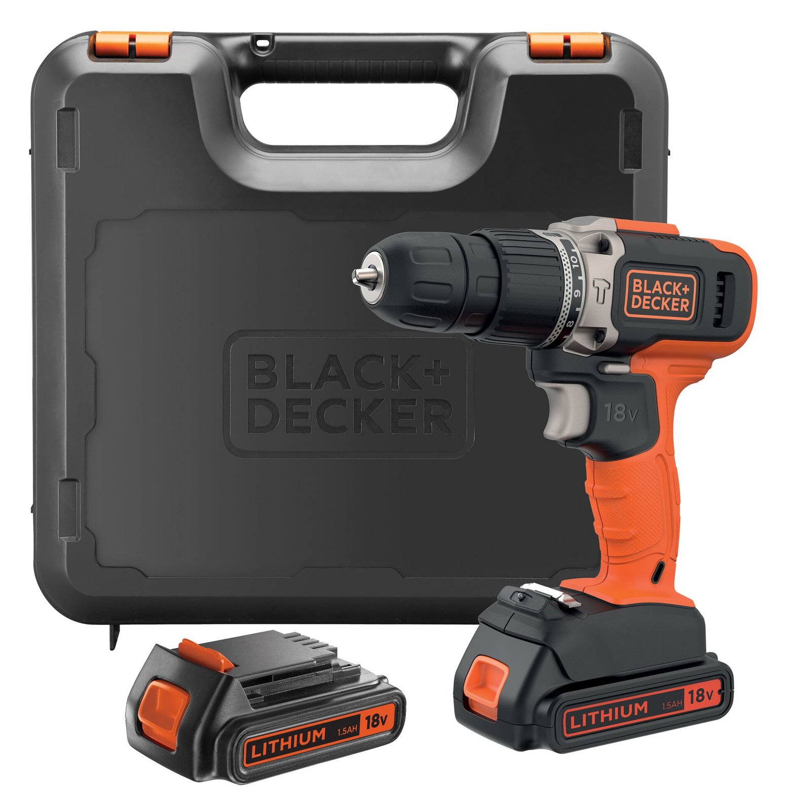 Black & Decker Akku-Schlagbohrschr. 18V 2x1.5Ah Kof BCD003C2K