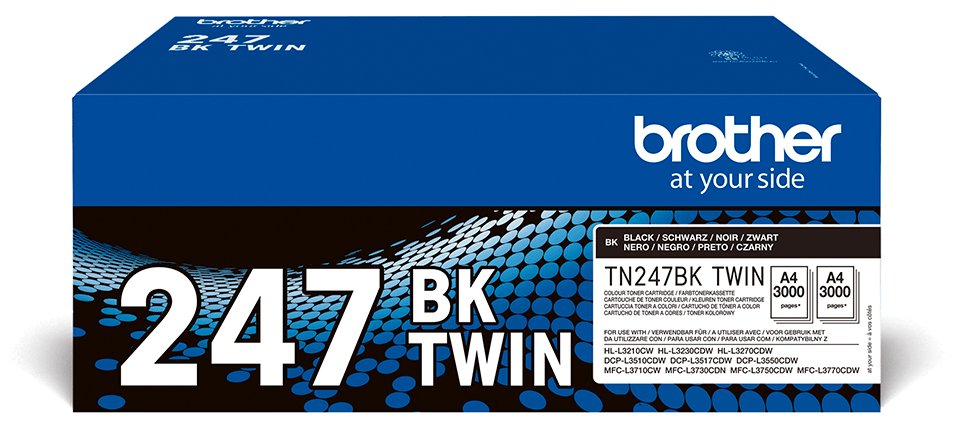 Brother TN247BK TWIN - 2er-Pack - Hohe Ergiebigkeit von LumaTech