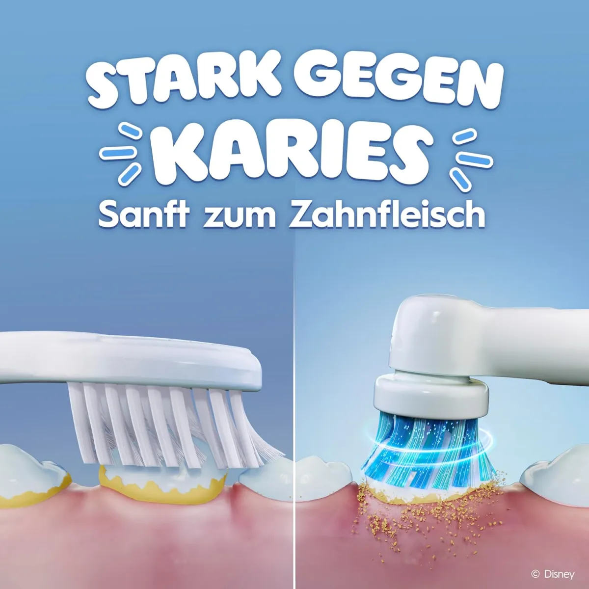 Oral-B Pro Kids 3+ König der Löwen Elektrische Zahnbürste für Kinder — Electric Toothbrush ab 3 Jahren, Inkl. 1 Aufsteckbürste, Extra Weiche Borsten und 2 Putzmodi für Zahnpflege, Weiß/Rot — Bild 3