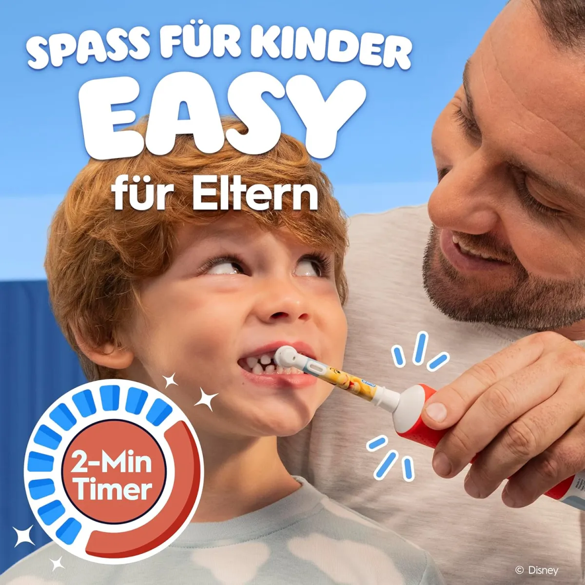 Oral-B Pro Kids 3+ König der Löwen Elektrische Zahnbürste für Kinder — Electric Toothbrush ab 3 Jahren, Inkl. 1 Aufsteckbürste, Extra Weiche Borsten und 2 Putzmodi für Zahnpflege, Weiß/Rot — Bild 7