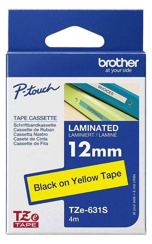 Brother TZe-631S - Schwarz auf Gelb - Rolle (1,2 cm x 4 m)