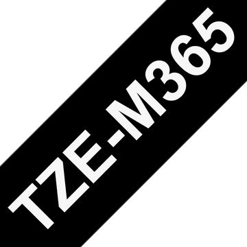 Brother TZe-M365 - Matt - Klebstoff - weiß auf mattschwarz - Rolle (3,6 cm x 8 m) von LumaTech