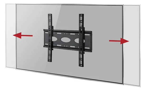 B-TECH BT8441 - Befestigungskit (Wandplatte, 2 Schnittstellenarme) - schmal - für LCD-Display - Schwarz, Ansicht 4