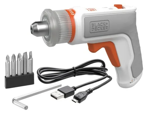 Black & Decker BCRTA01 - Elektrischer Schraubendreher - Pistolengriff - 1/4" - Grau - Orange - Weiß - 180 RPM - 5,5 Nm, Ansicht 2