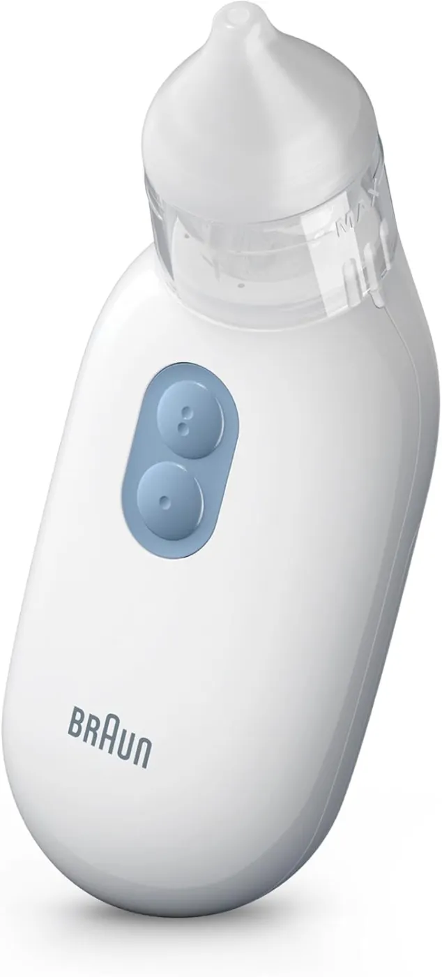 Braun Nasensauger 1 | Schleimlöser | Linderung für verstopfte Nasen | Elektrische Saugkraft | 2 Saugstufen | Spitze in 2 Größen | Geeignet für Neugeborene, Baby und Kinder | Spülmaschinenfest | BNA100 — Bild 2