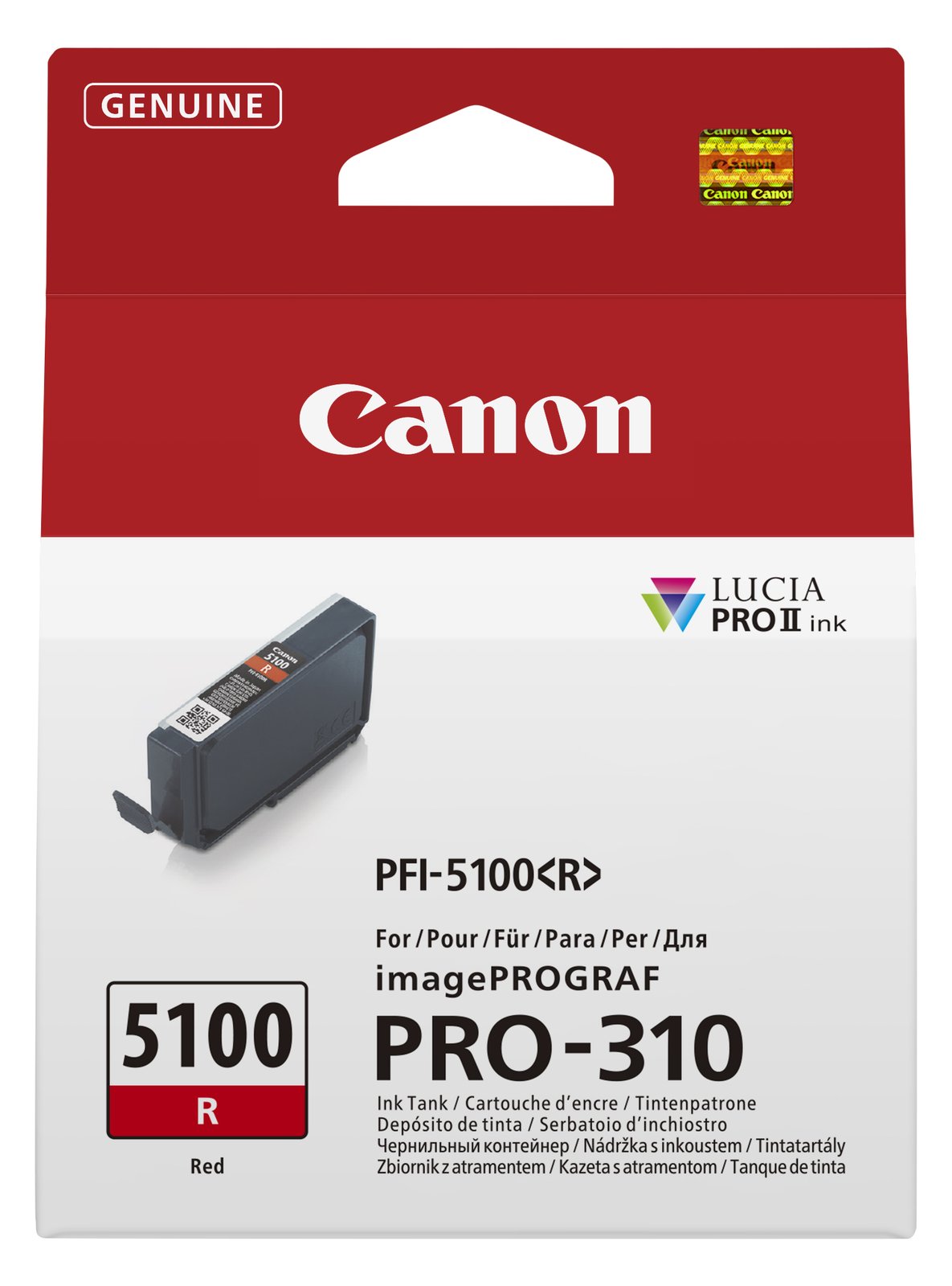 Canon PFI-5100 R - 14.4 ml - Rot - original - Hängebox von LumaTech