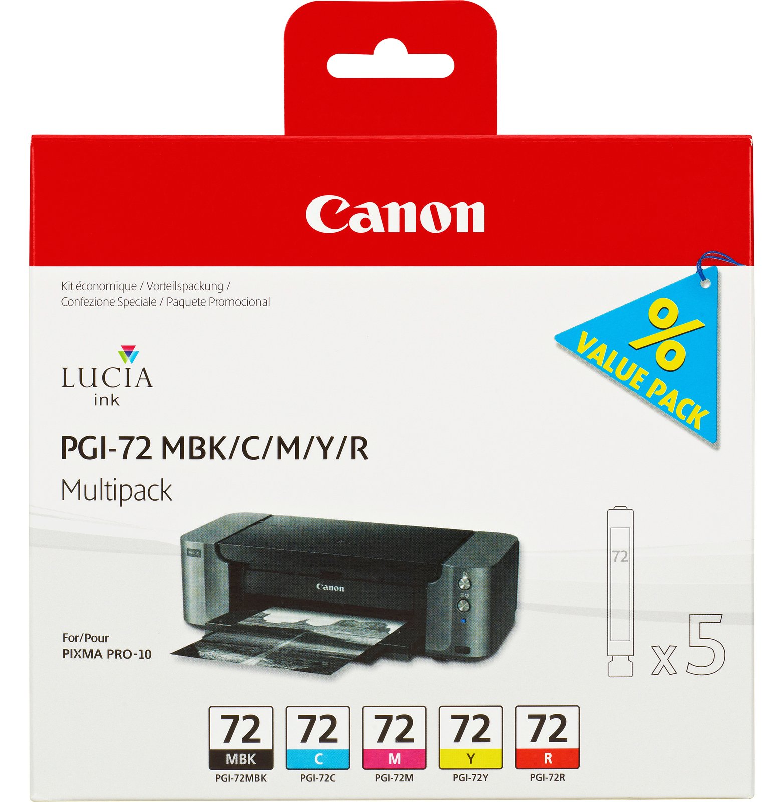 Canon PGI-72 MBK/C/M/Y/R Multipack - 5er-Pack von LumaTech
