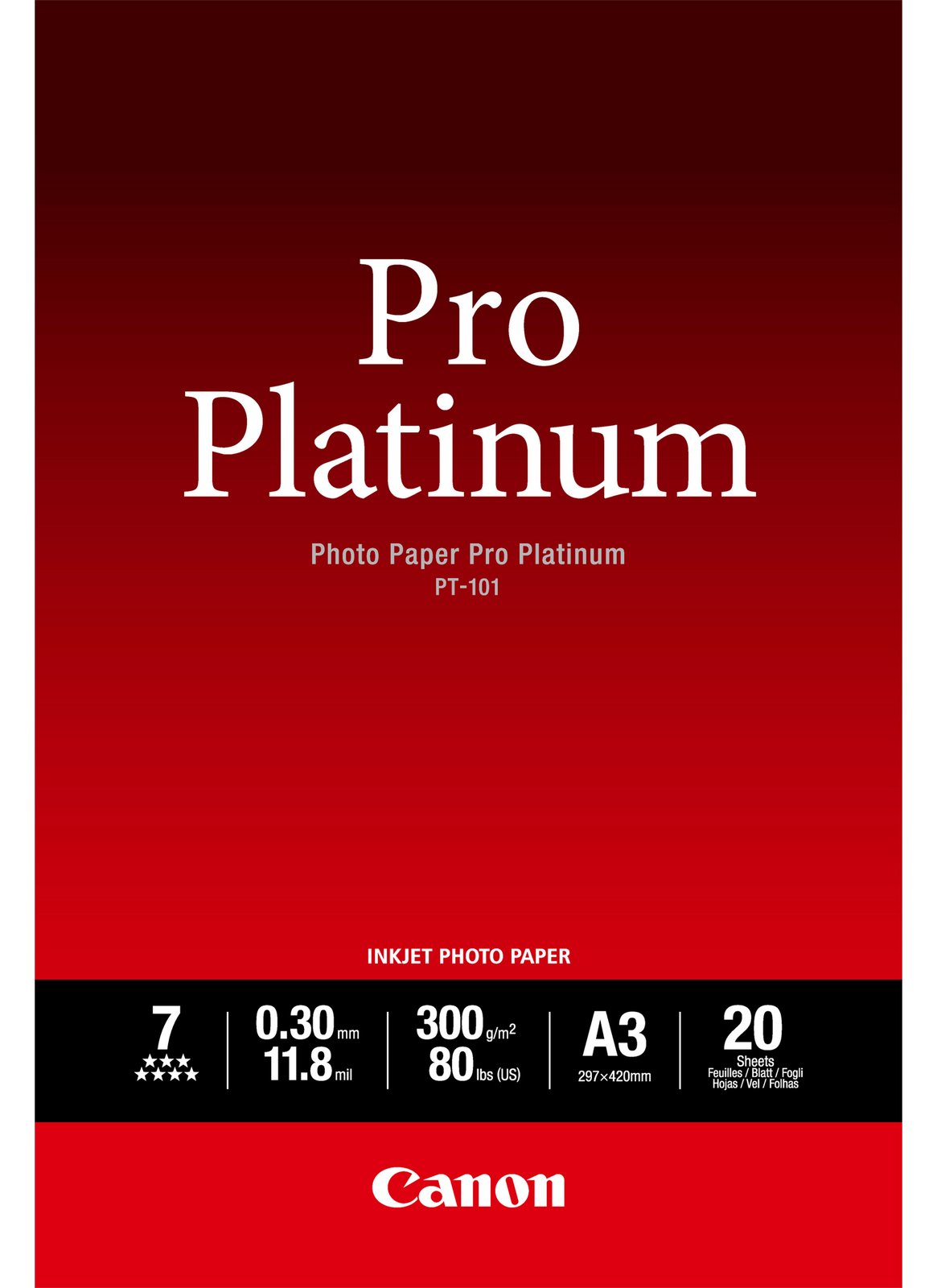 Canon Photo Paper Pro Platinum - A3 (297 x 420 mm)