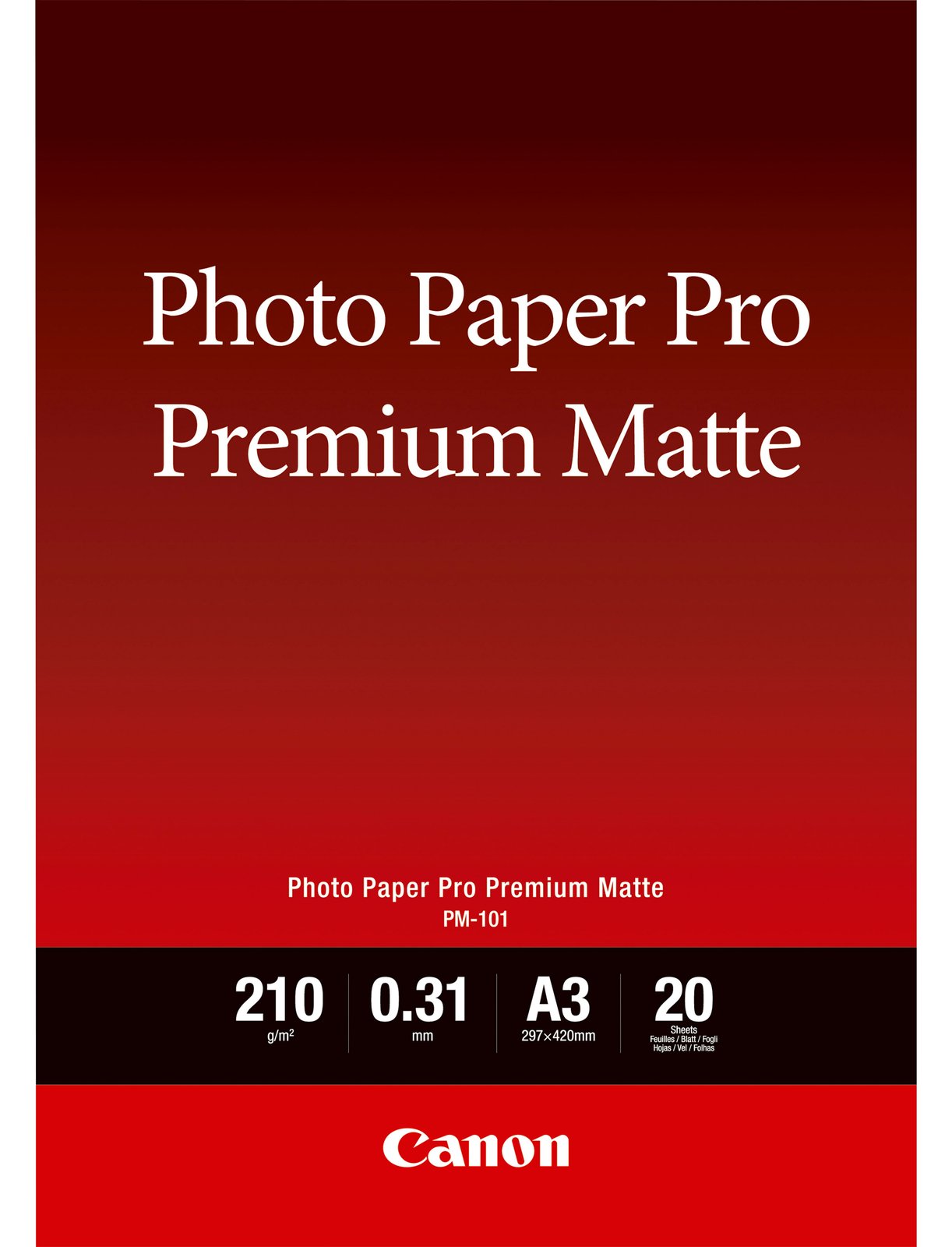 Canon Pro Premium PM-101 - Glatt matt - 310 Mikron - A3 (297 x 420 mm)