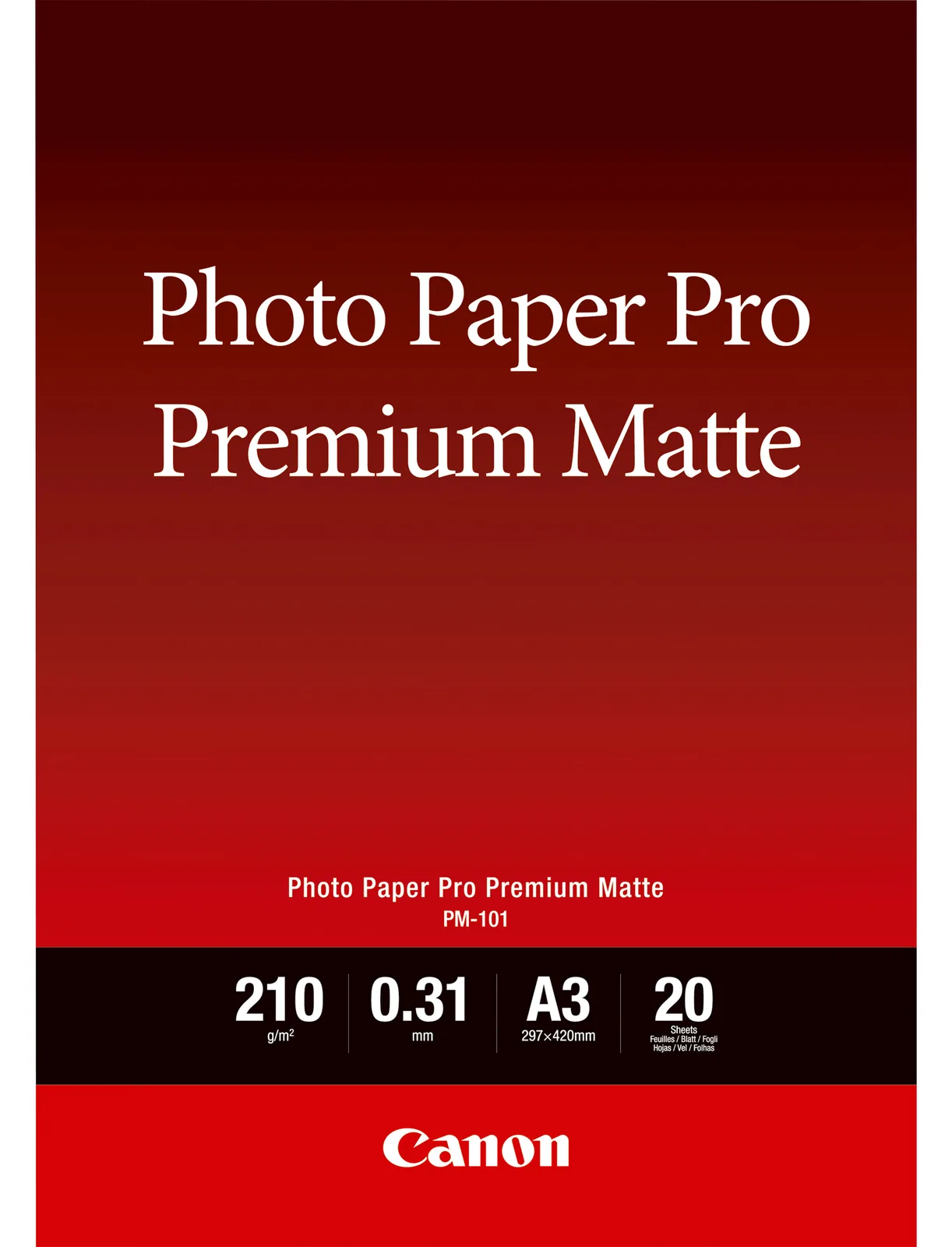 Canon Pro Premium PM-101 - Glatt matt - 310 Mikron - A3 (297 x 420 mm), Ansicht 2