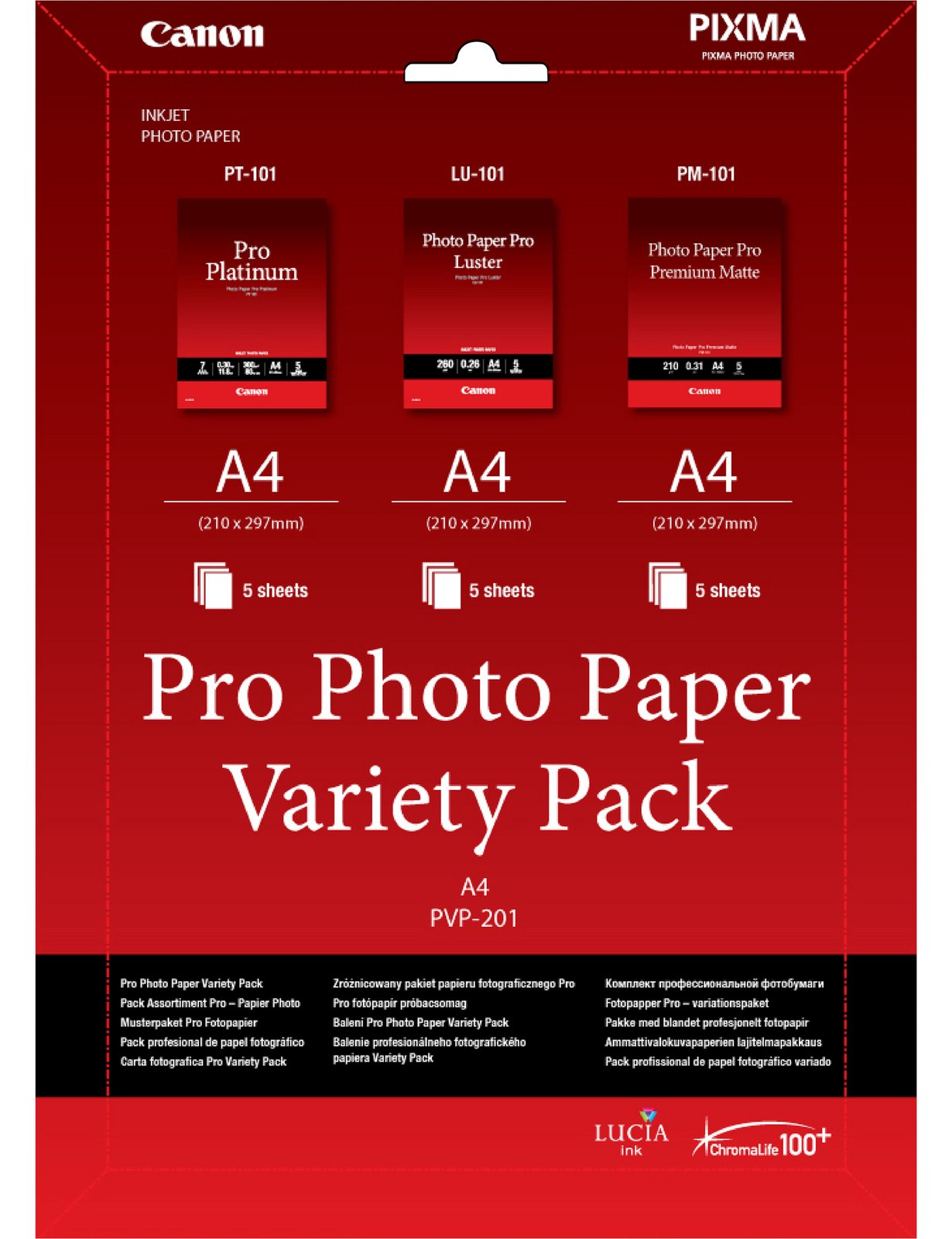 Canon Pro Variety Pack PVP-201 - A4 (210 x 297