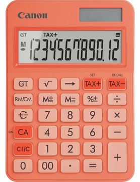 Canon LS-125KB - Desktop-Taschenrechner - 12 Stellen Solarpanel Batterie orange von LumaTech