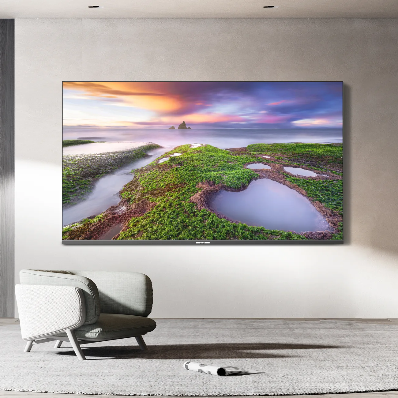 CHiQ U50QM8V 50 127cm 16 9 UHD QLED Google TV bk - LCD-TV - 127 cm, Ansicht 2