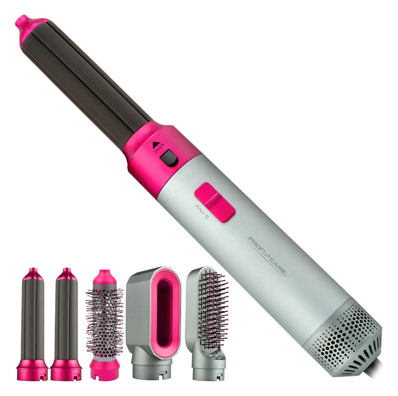 Clatronic Warmluft-Lockenbürste PC-HAS 3132 grau-pink