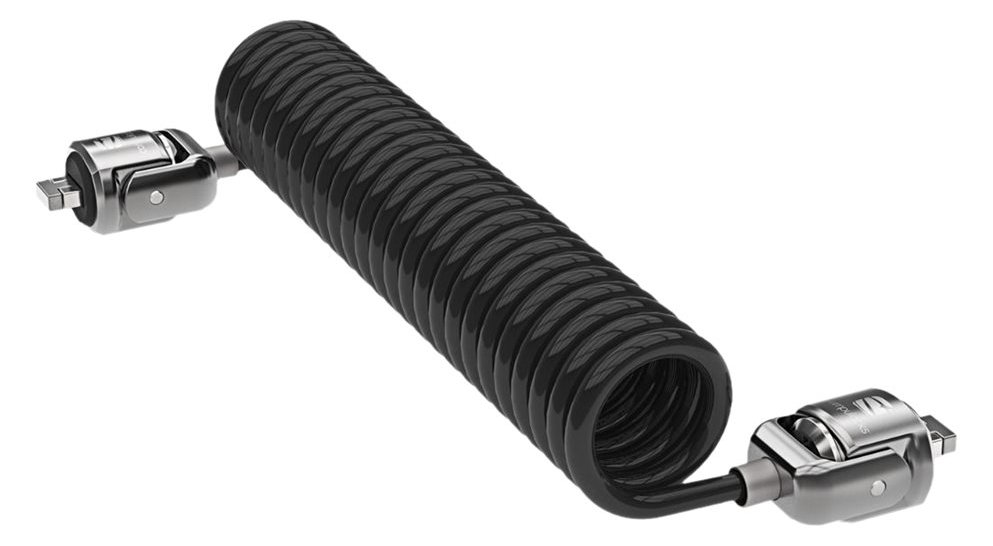 Compulocks Dual Head Coiled Keyed Cable Lock