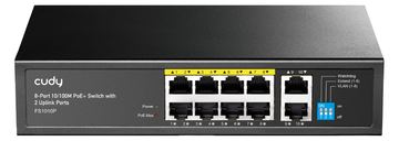 CUDY 8 Poort 100Mbit Unmanaged PoE+/2xUplink von LumaTech