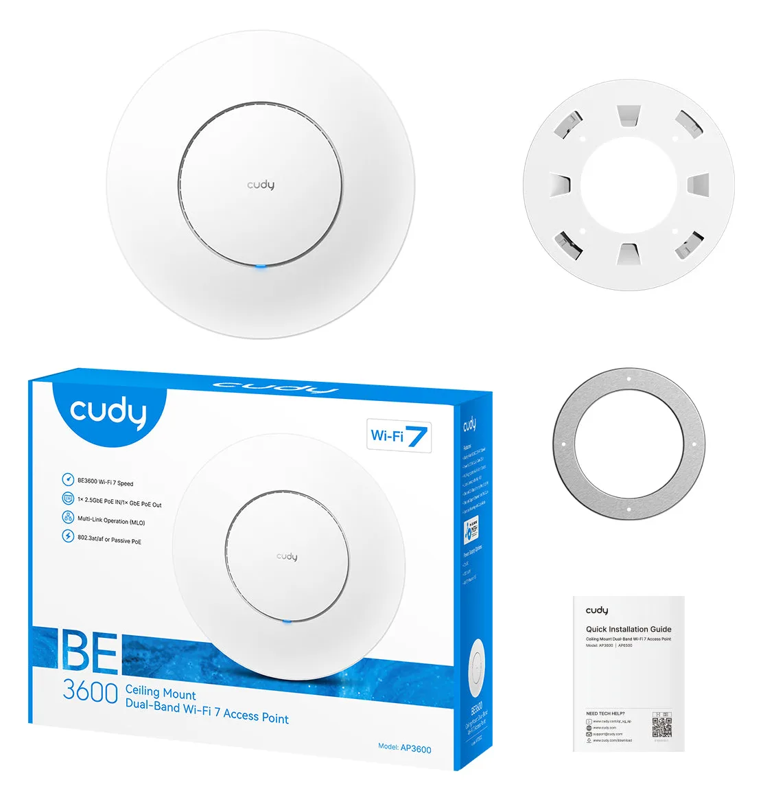 CUDY AP3600 - Accesspoint - Wi-Fi 7 - Wi-Fi 6, Ansicht 5