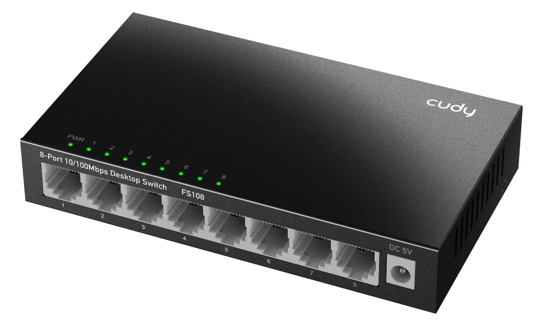 CUDY FS108 8-Port 10/100 Metal Switch - Switch - 0,1 Gbps, Ansicht 3