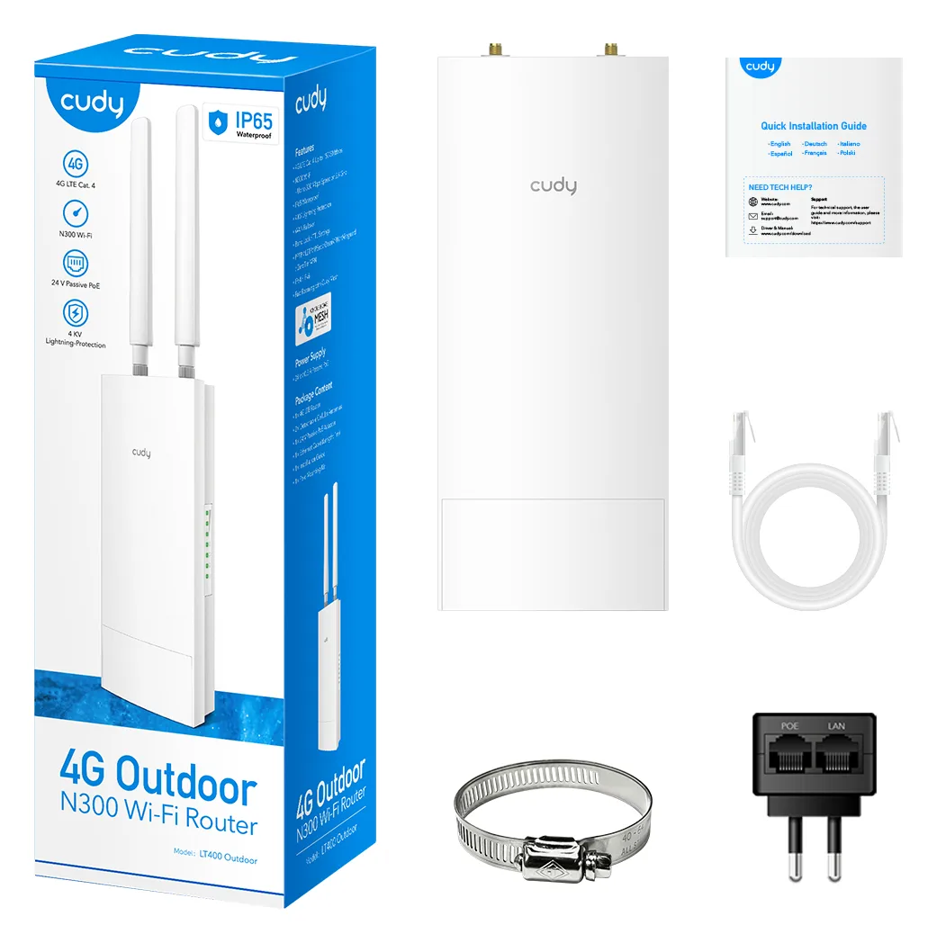 CUDY LT400 wireless router Fast Ethernet Single-band 2.4 GHz 4G White, Ansicht 7