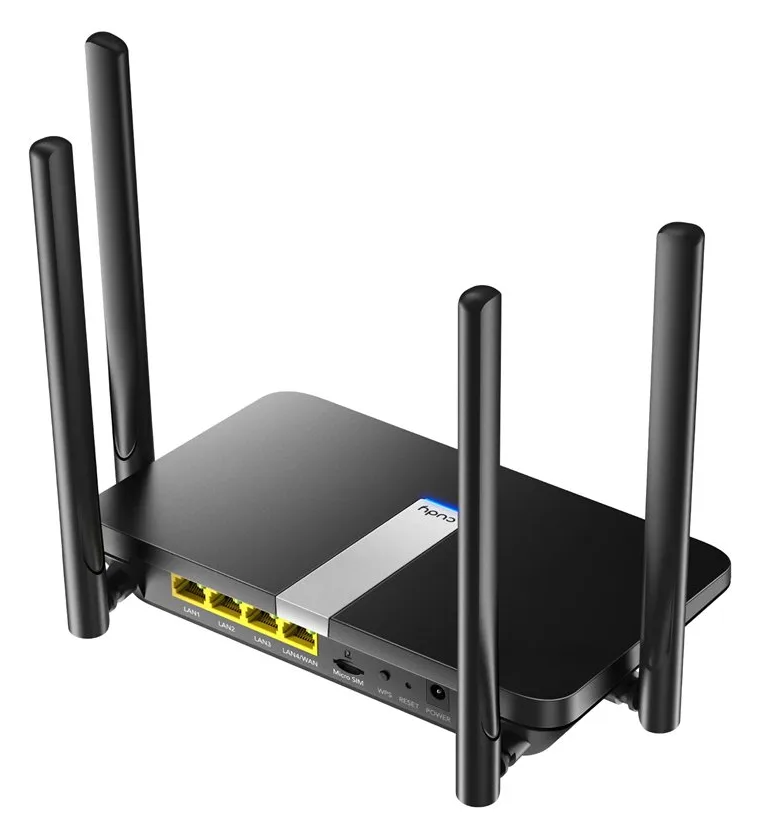 CUDY LT500 - Wi-Fi 5 (802.11ac) - Dual-Band (2,4 GHz/5 GHz) - Eingebauter Ethernet-Anschluss - 3G - Schwarz, Ansicht 3