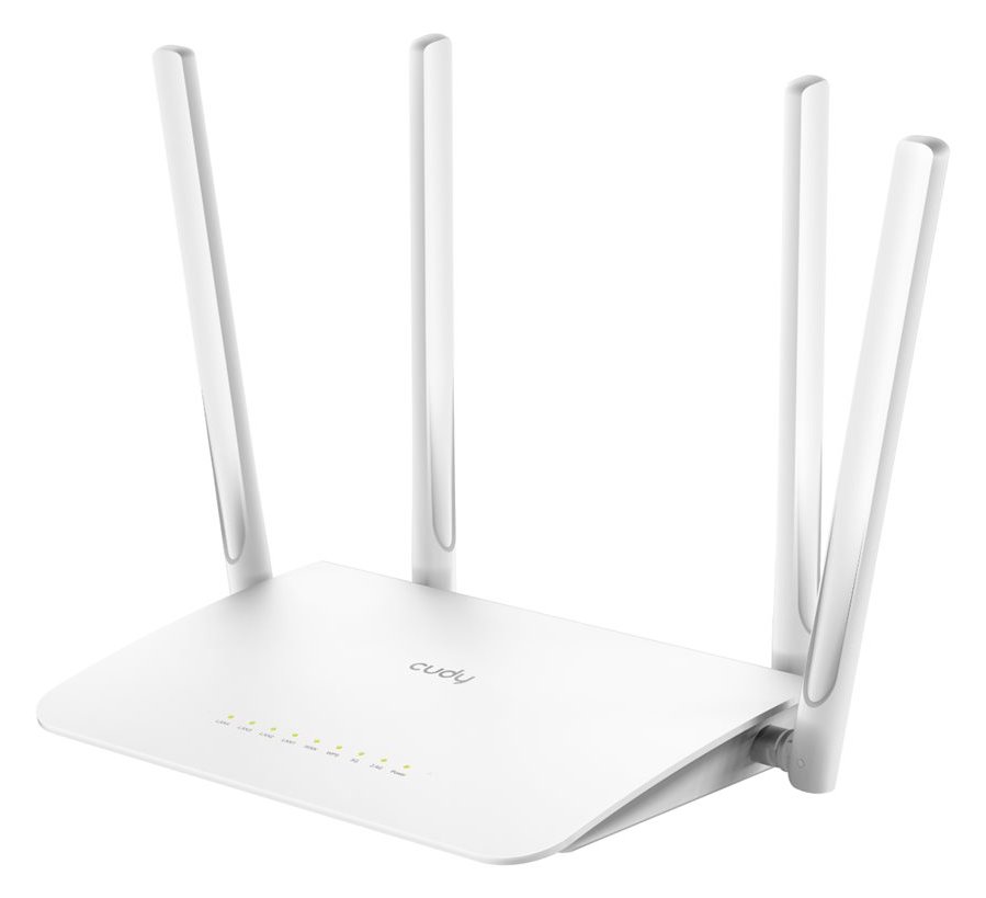CUDY WR1300 - Wi-Fi 5 (802.11ac) - Dual-Band (2,4 GHz/5 GHz) - Eingebauter Ethernet-Anschluss - Weiß - Tabletop-Router