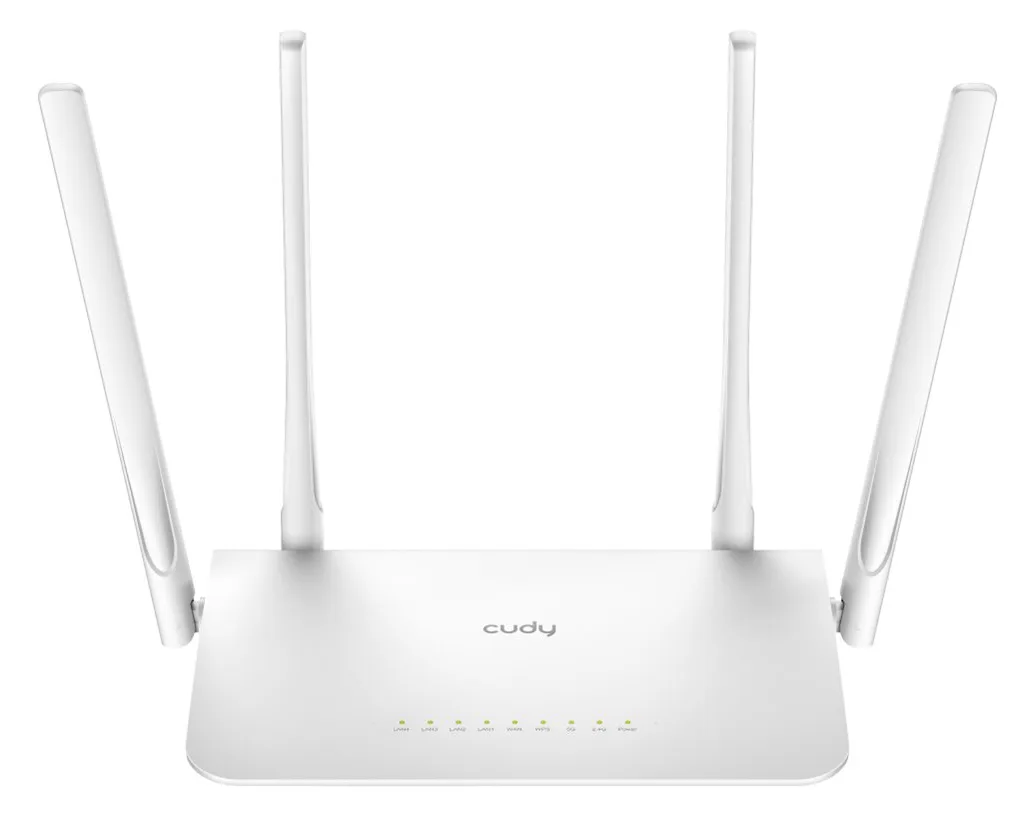 CUDY WR1300 - Wi-Fi 5 (802.11ac) - Dual-Band (2,4 GHz/5 GHz) - Eingebauter Ethernet-Anschluss - Weiß - Tabletop-Router, Ansicht 2