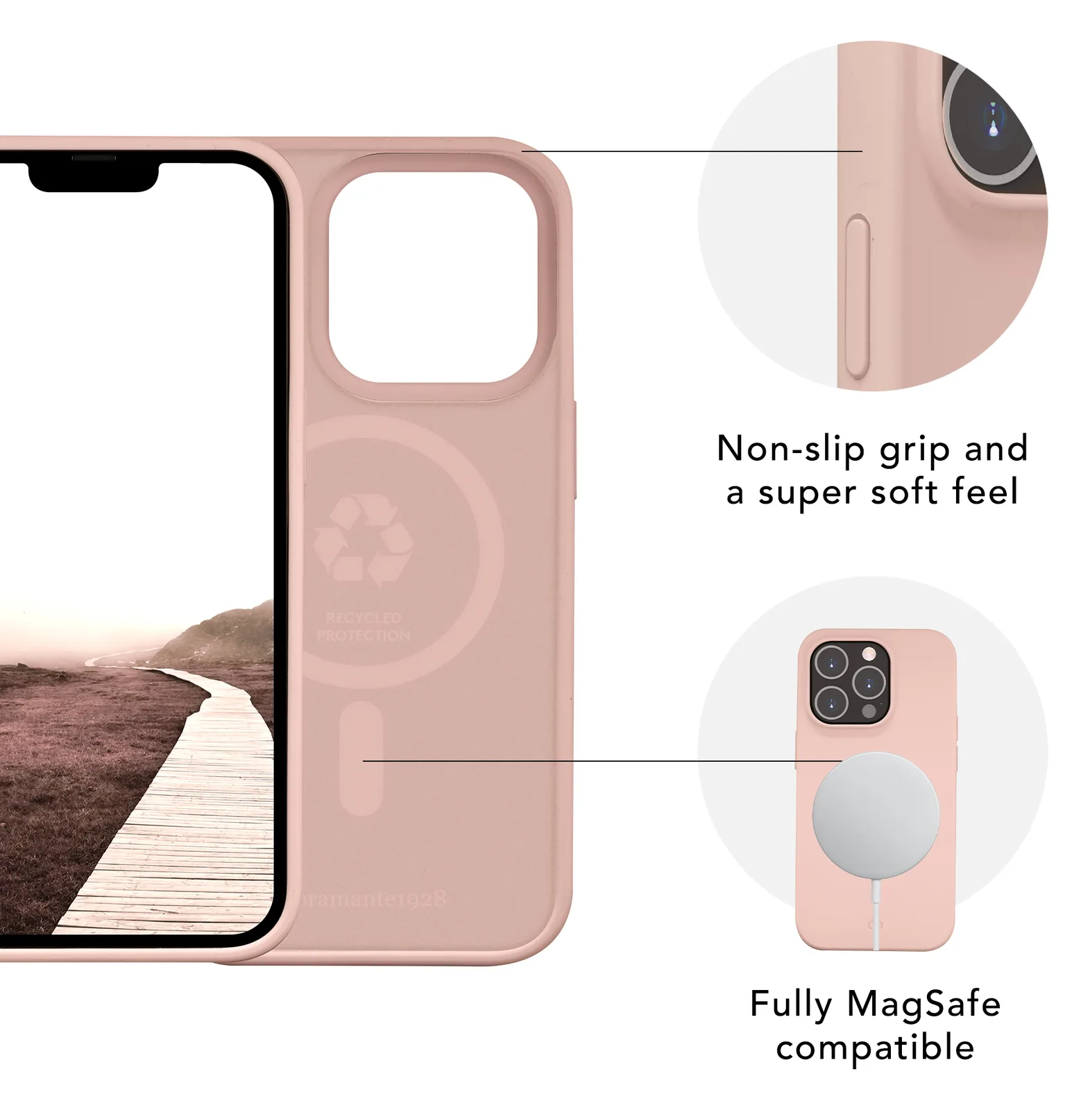 dbramante1928 Monaco - Hintere Abdeckung für Mobiltelefon - pink, sand iPhone 14 Pro Max, Ansicht 4