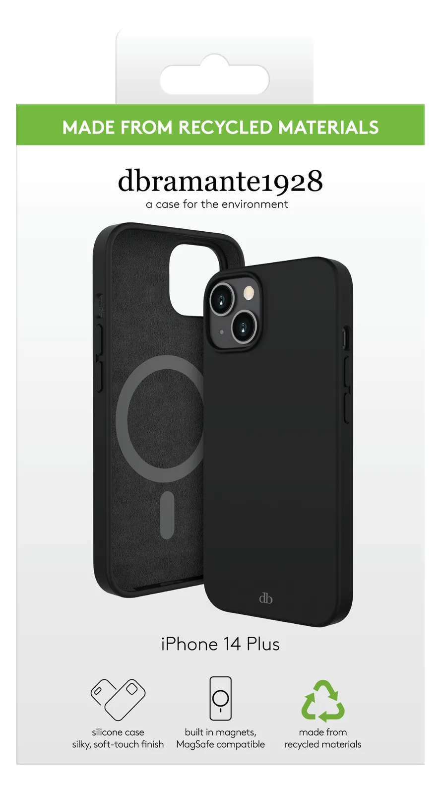dbramante1928 Monaco - Hintere Abdeckung für Mobiltelefon - schwarz iPhone 14 Max, Ansicht 2