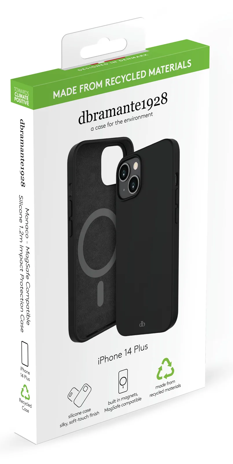 dbramante1928 Monaco - Hintere Abdeckung für Mobiltelefon - schwarz iPhone 14 Max, Ansicht 4