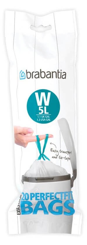 Brabantia 116681 - 5 l - Weiß - Hart-Polyethylen (HDPE) - 340 mm - 295 mm - 20 Stück(e)