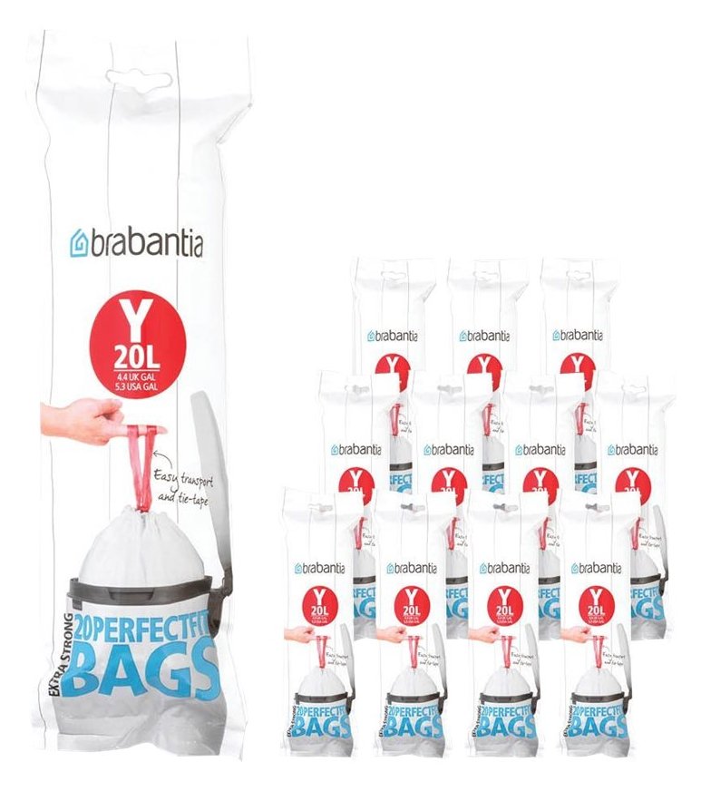 Brabantia 116742 - 20 l - Weiß - Hart-Polyethylen (HDPE) - 545 mm - 412 mm - 20 Stück(e)