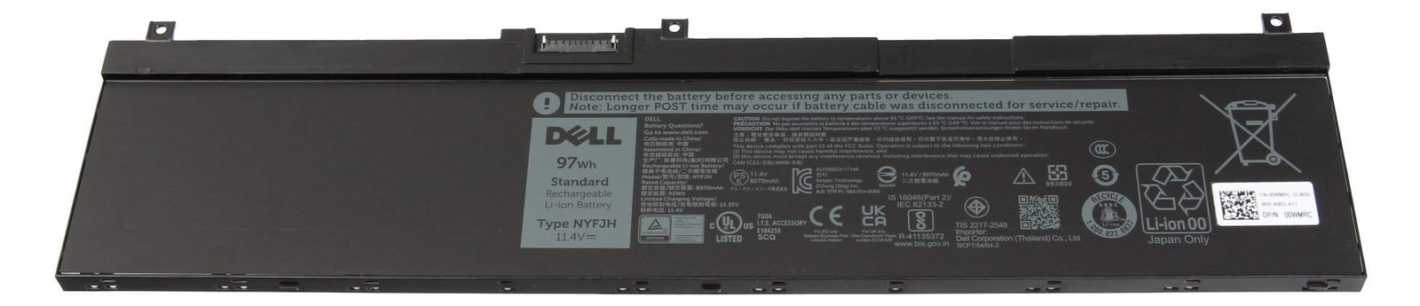 Dell Battery 97WHR 6 Cell Lithium Ion 3YRW - Batterie - 8.070 mAh