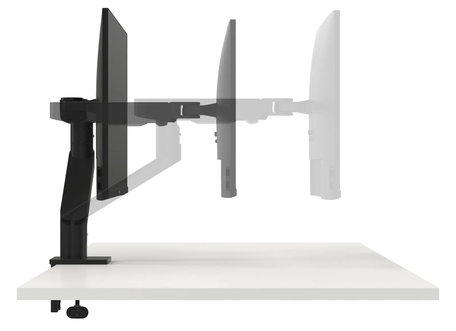 Dell Single Monitor Arm - MSA20 - Befestigungskit - einstellbarer Arm - für LCD-Display 19-38 - Schwarz, Ansicht 6