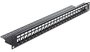 Delock Keystone Patch Panel - Patch Panel - Schwarz - 1U - 48.3 cm (19) von LumaTech