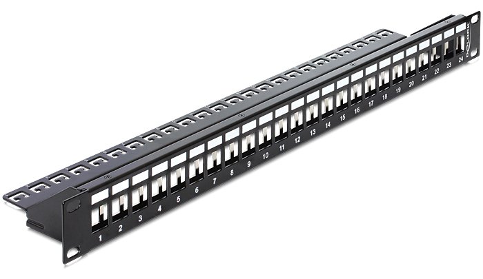 Delock Keystone Patch Panel - Patch Panel - Schwarz - 1U - 48.3 cm (19)