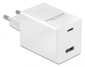 Delock Netzteil - 48 Watt - 3 A - Fast Charge, PD 3.0 - 2 Ausgabeanschlussstellen (USB, 24 pin USB-C) von LumaTech