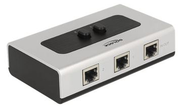 Delock Switch RJ45 10/100/1000 2 port manual bidirectional von LumaTech