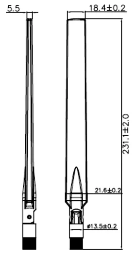 Delock WLAN RP-SMA - Antenne - Wi-Fi - ungerichtet, Ansicht 2