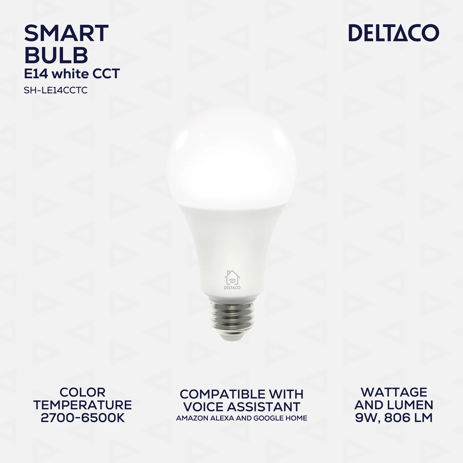 Deltaco SMART HOME SH-LE27CCTC LED bulb E27 9W, Ansicht 3