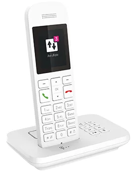 Deutsche Telekom Telekom Sinus A12 - Analoges/DECT-Telefon - Kabelloses Mobilteil - Freisprecheinrichtung - Weiß, Ansicht 4