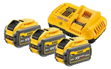 DeWalt DCB118X3 54V XR FlexVolt Starterset 18/54V, 9.0/3.0Ah, Li-Ionen, 3 Akkus [27.0Ah] [486Wh] von LumaTech