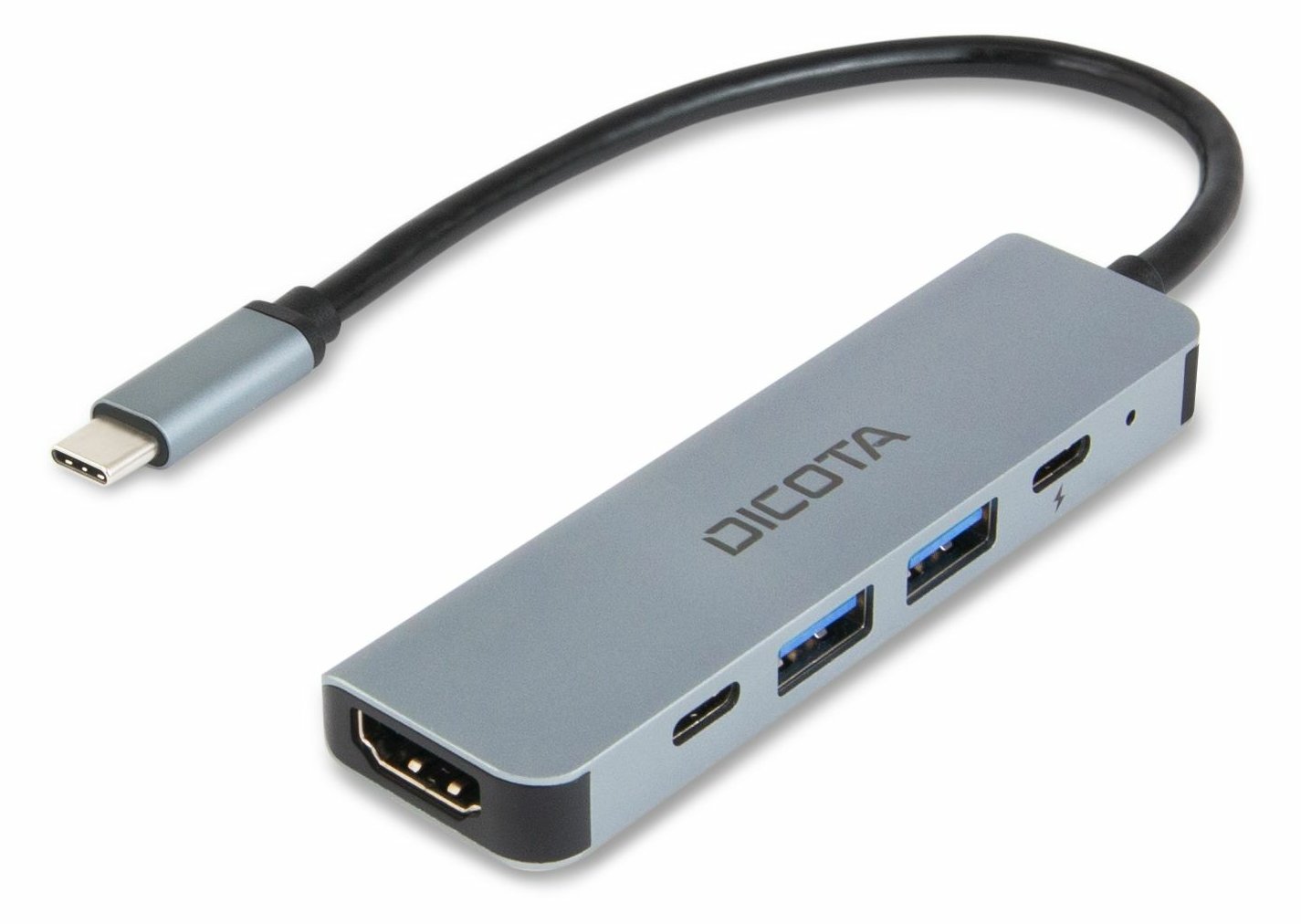 Dicota USB-C 5-in-1 Video Hub 4K PD 100W silver von LumaTech