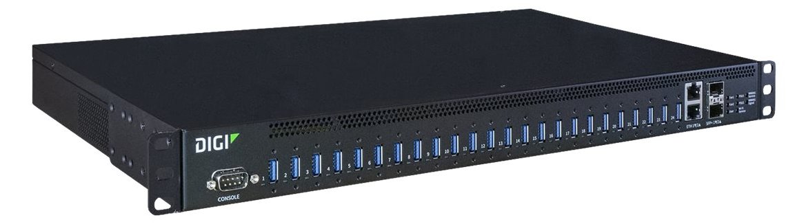 Digi International Digi AnywhereUSB 24 Plus - Hub - managed - 24 x USB 3.1 Gen 1 + 2 x 1 Gigabit / 10 Gigabit SFP+