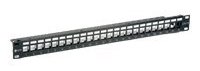 Digital Data Communications Patch-Panel mit Kabelverwaltung - CAT 6 - STP - Schwarz - 1U - 48.3 cm (19)