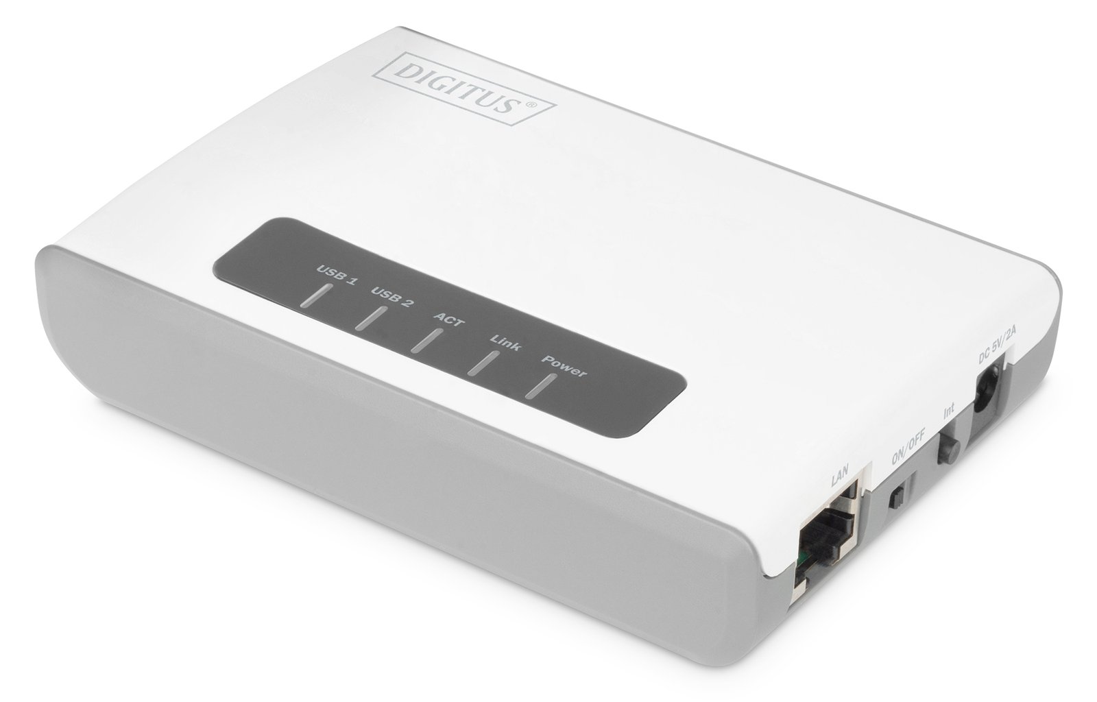 DIGITUS 2-Port USB 2.0 Wireless Multifunction Network Server, 300 Mbps