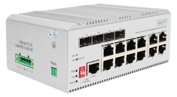 DIGITUS 8 Port Gigabit Ethernet Netzwerk PoE Switch, Industrial, L2 managed, 4 SFP Uplink von LumaTech