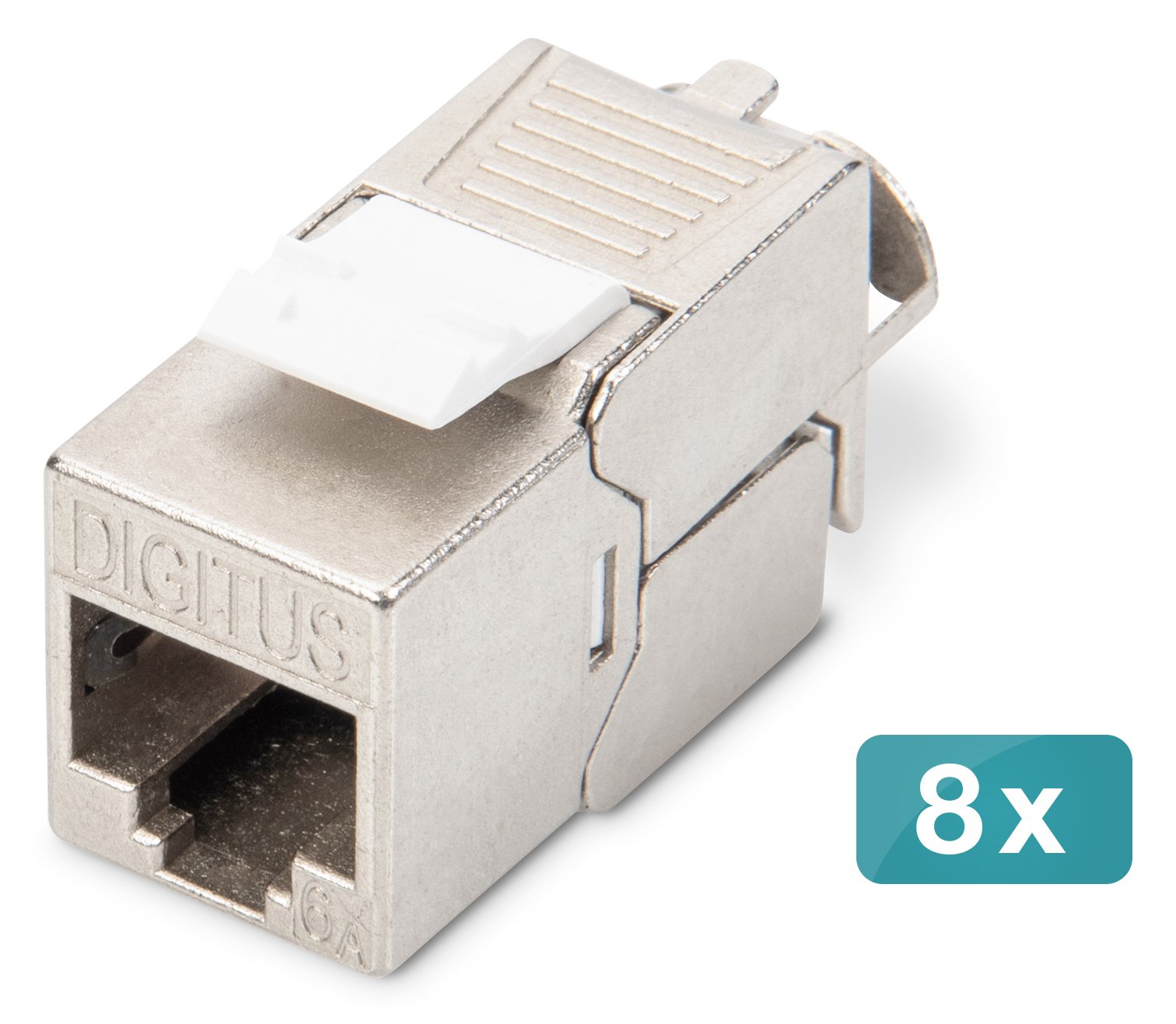 DIGITUS CAT 6A Keystone Jack shielded 8 pcs. tool free connection